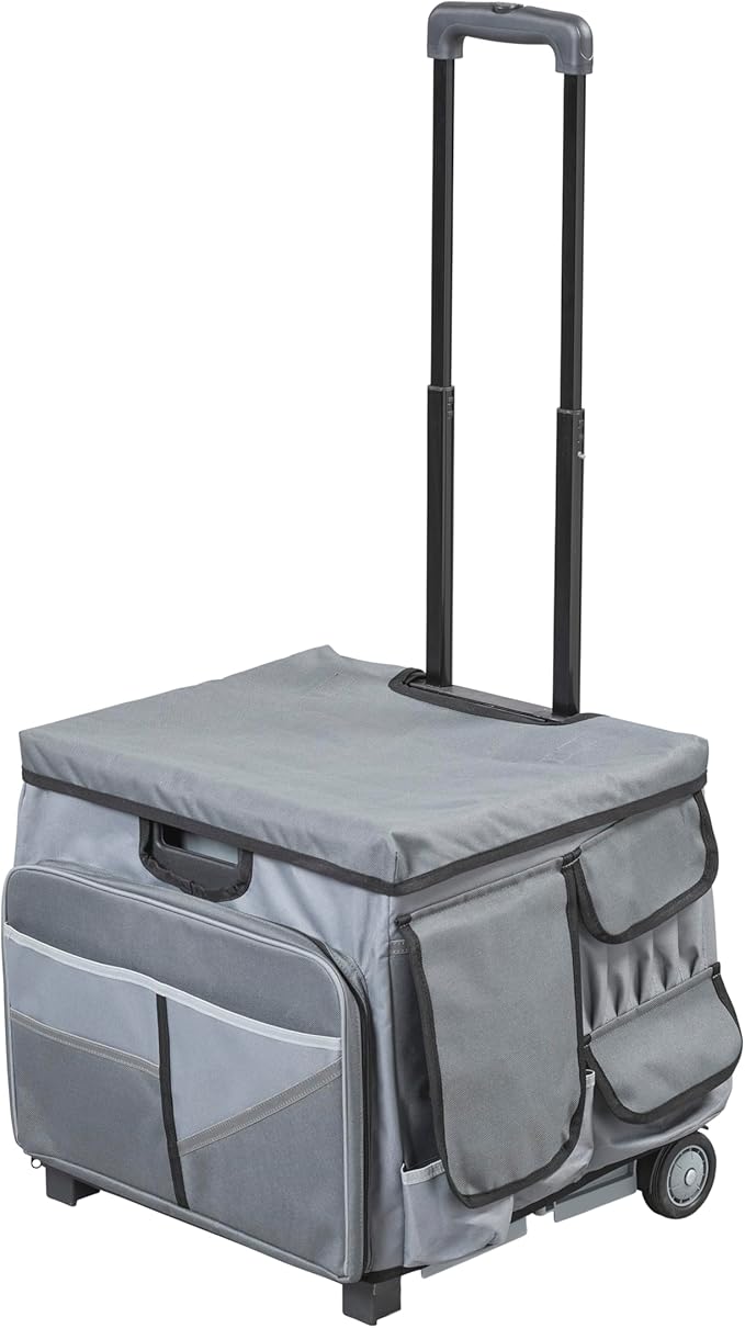 Mobile Utility Cart with Storage Organizer Bag, Rolling Cart, Dark Grey/Grey by Unknown
