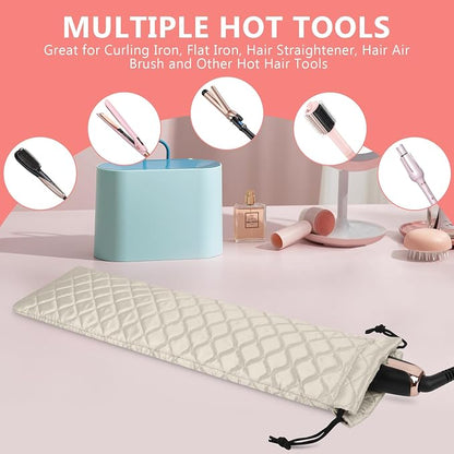 AMIJEAL Heat Resistant Hair Tools Organizer Bag Portable Travel Drawstring - Image 5