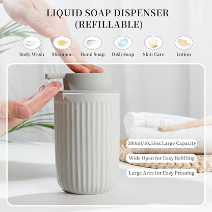 BosilunLife Ceramic Bathroom Accessories Set - Image 4