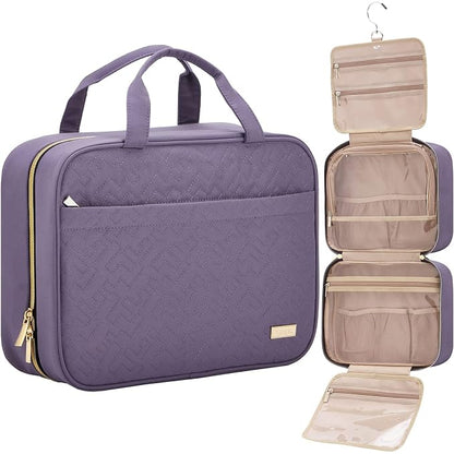 NISHEL Travel Toiletry Bag for women, Portable Hanging Organizer for Full-Sized by NISHEL