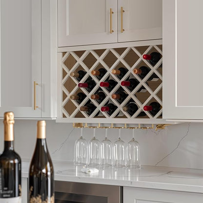 Solid Wood RTA Wine Bottle Rack and Wall Cabinet - Image 2