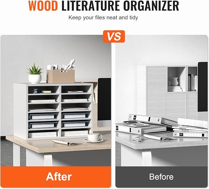 VEVOR Literature Organizers, 12 Compartments Office Mailbox - Image 2