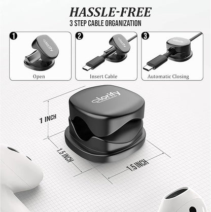 12 Pack Spring Cable Clips, Charging Cord Clips - Image 3
