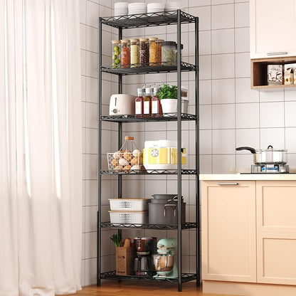 HOMEFORT 6-Tier Wire Shelving, 6 Shelves Unit Metal Storage Rack, Durable - Image 2