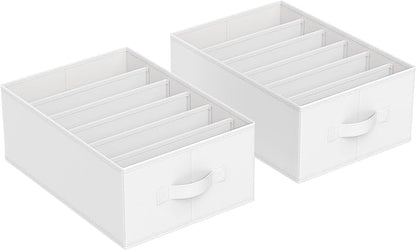 SONGMICS Set of 2 Large Size Wardrobe Clothes Organizers, 6-Compartment by SONGMICSbySONGMICSHOME