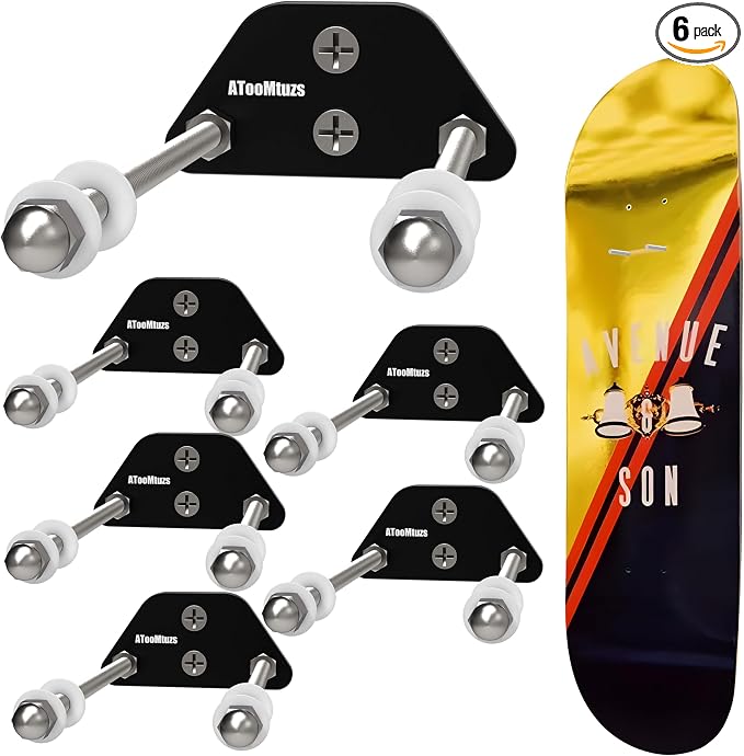 Skateboard Wall Mount Display-Aluminum Ramp Shape Skateboard Deck Wall Mount by Unknown