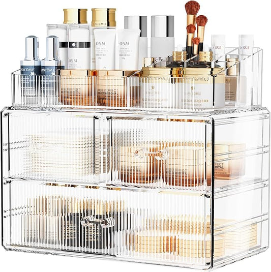 ZHIAI Stackable Cosmetic Organizer, Acrylic Cosmetic Organizer by ZHIAI