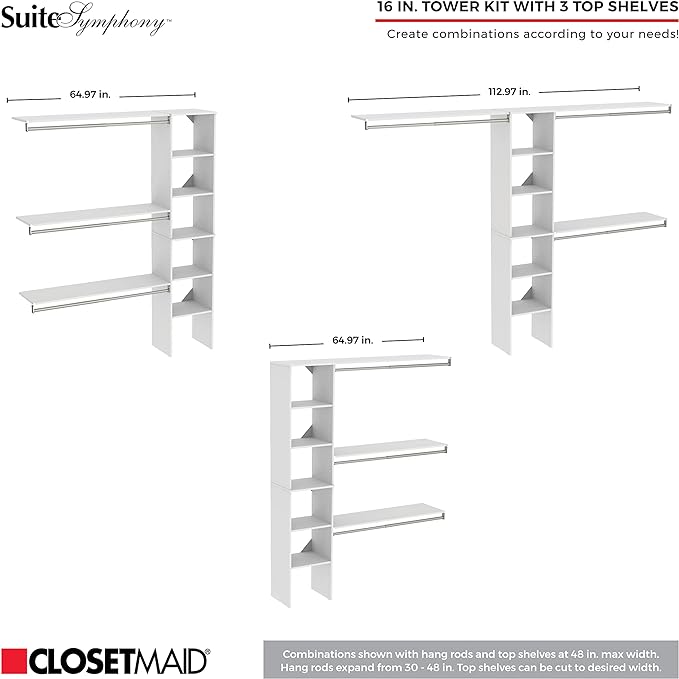 ClosetMaid SuiteSymphony Wood Closet Organizer Kit - Image 4