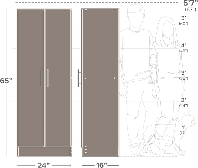 Prepac Elite 24" Storage Cabinet, Bathroom Cabinet, Pantry Cabinet - Image 4