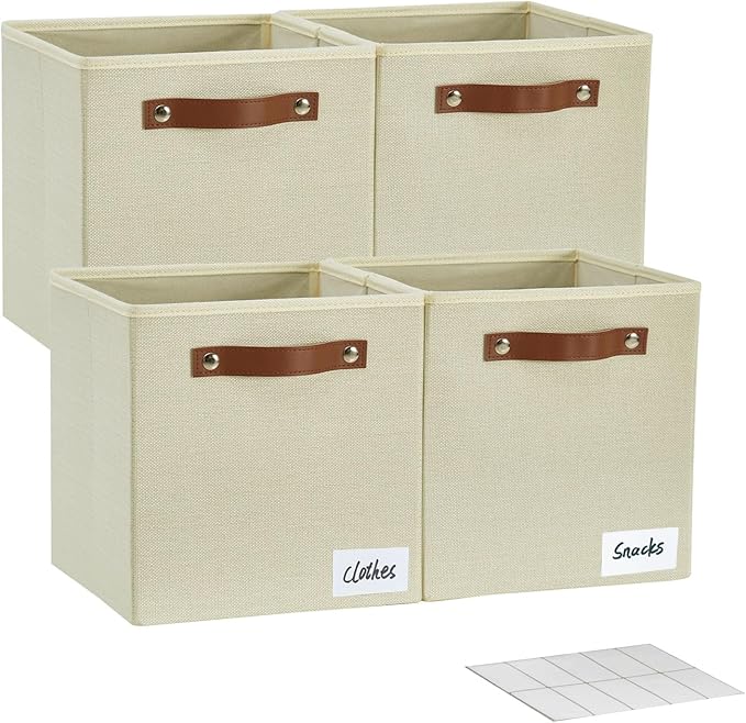 Collapsible Fabric Storage Cube Bins by Bagnizer