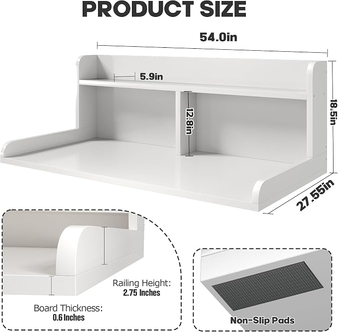 2-Tier Washer Dryer Countertop, 18.5" Raised Height Laundry Countertop - Image 6