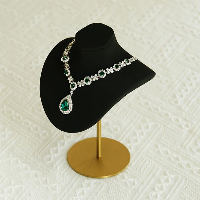 Necklace Display Stand For Selling Velvet Chain Jewelry Bust Holder Organizer - Image 4