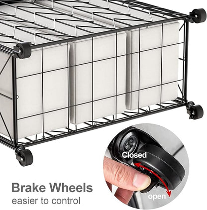 WOWLIVE Laundry Basket with Wheels, 142L Laundry Hamper 3 Section with Lid - Image 7