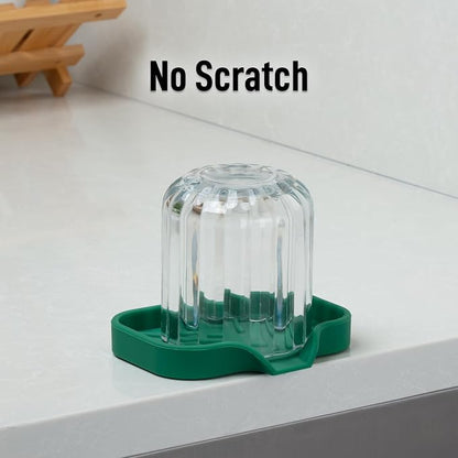 Zulay Kitchen Small Silicone Sponge Holder – Space-Saving Sink Organizer Tray - Image 7