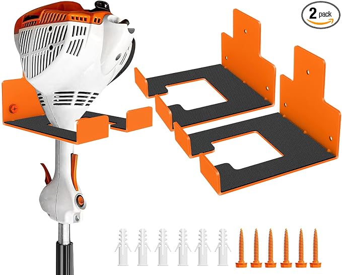 Heavy Duty Garage Organizer Weed Eater Hanger, Trimmer Rack Weed Wackers Holder by XEENEW