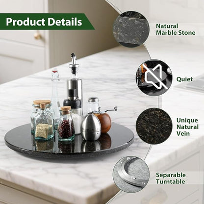 Marble Lazy Susan, 16 in Lazy Susan Turntable Organizer - Image 4