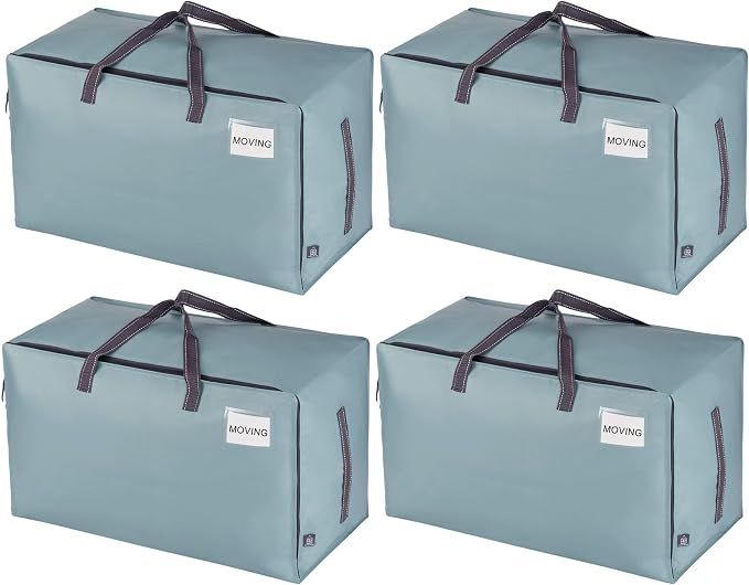 VENO 4 Pack Moving Bags and Large Christmas Decoration Storage Bins by Veno