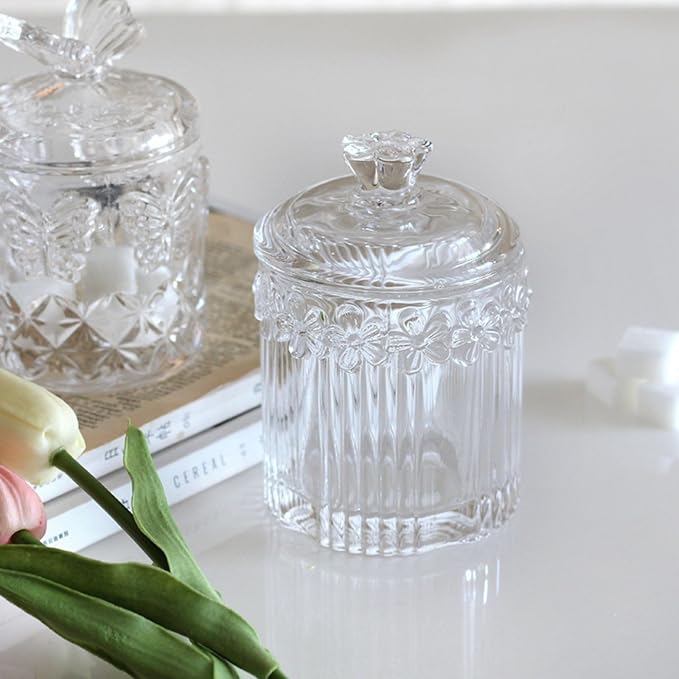 Qtip Cotton Ball Hair Ties Candy Holder Makeup Storage Bathroom Accessories - Image 4