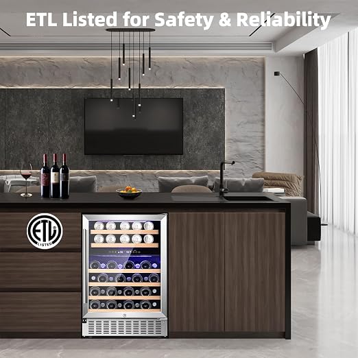 COWSAR Wine Cooler Refrige ETL Approved 24inch Wine Fridge Freestanding or - Image 6