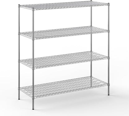 24" Deep x 60" Wide x 64" Height Wire Shelving Kit | 4-Tier | NSF Commercial by Regal+Altair