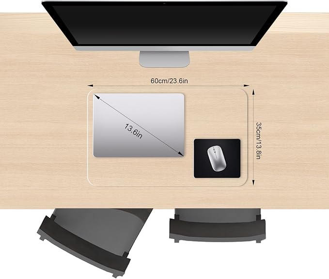 Clear Desk Mat, Non-Slip PVC Desk Protector Mat - Image 2