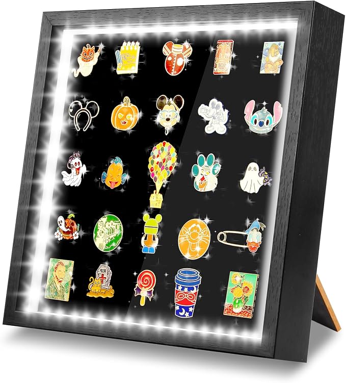 Light Up Pin Display Case – Illuminated Enamel Pin Display Board by Unknown
