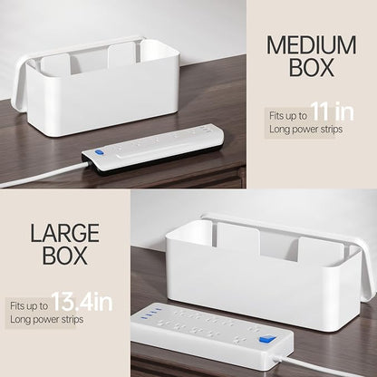 YECAYE 2 Pack Cable Management Box, Pet Friendly Cord Organizer Box - Image 6