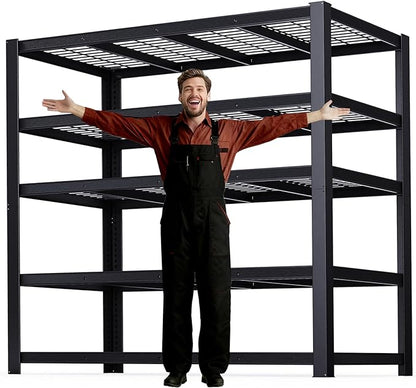 62" W 3050LBS Storage Shelves Unit, 5 Tier Heavy Duty Metal Shelving Unit and by Unknown