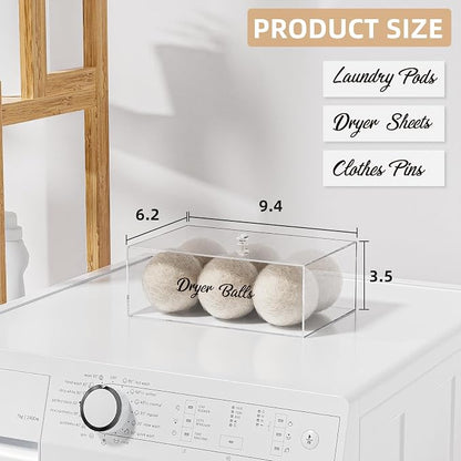 Dryer Ball Holder for Laundry Room, Acrylic Dishwasher Pods Container - Image 2