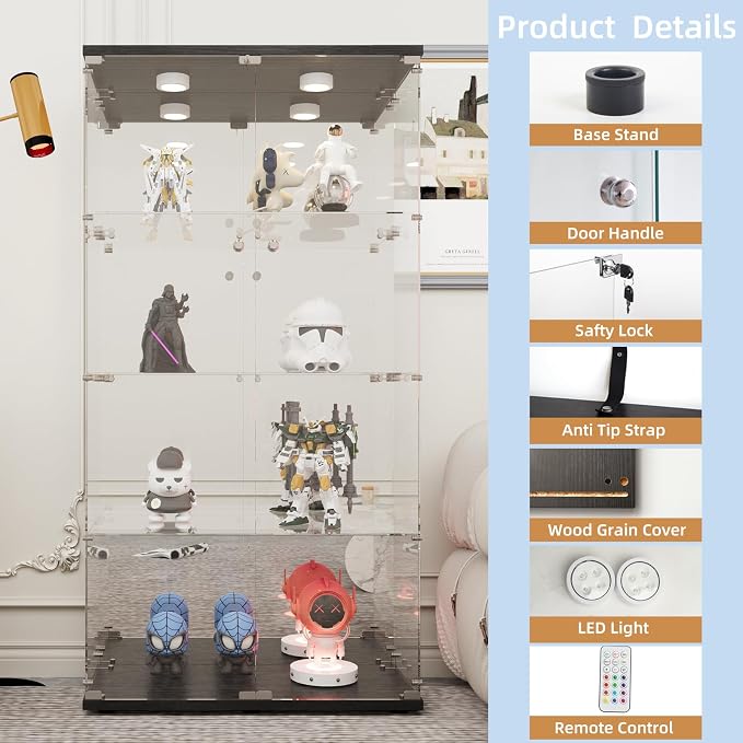 Beauty4U Glass Display Cabinet - Image 3