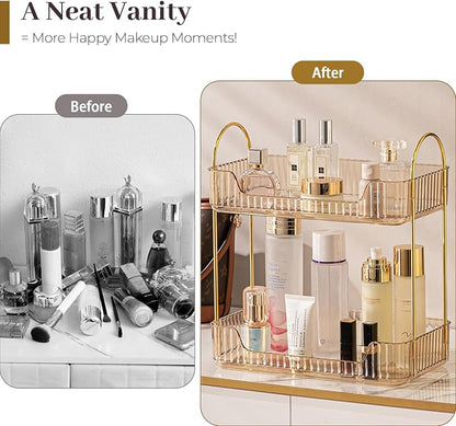 Aveniee Bathroom Counter Organizer, 2 Tier Perfume Skin Care Countertop Storage - Image 5
