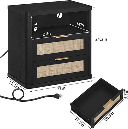 LEYAOYAO Rattan Nightstands - Image 2