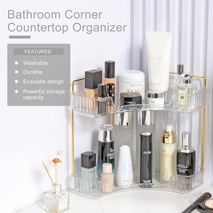 Corner Bathroom Countertop Organizer, Vanity Trays - Image 4