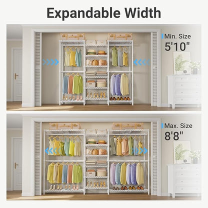 VIPEK X3 Plus Large Expandable Closet Rack Adjustable from 5'10" to 8'8" - Image 2