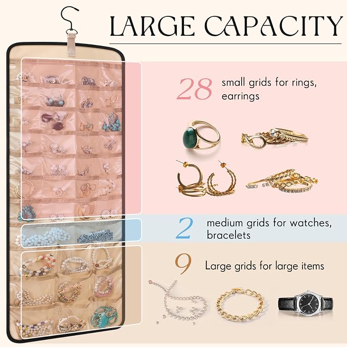 2 Pack Hanging Jewelry Organizer Storage - Image 4