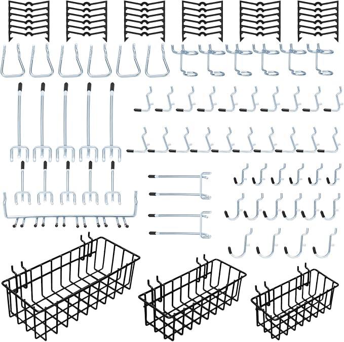 1/4 inch Extra Thick Pegboard Accessories Kit, Only Suitable by Daanxw