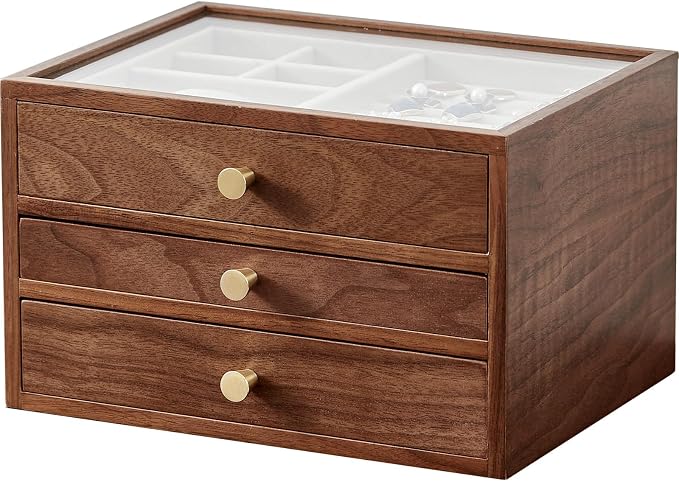 CHOSIN Black Walnut Wooden Jewelry Box by CHOSIN