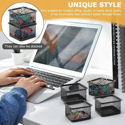 Paper Clip Holder for Desk, Paperclip Holders Mesh Paperclip Dispenser - Image 9