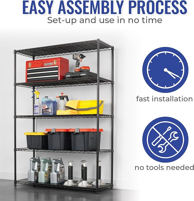 SafeRacks - NSF Certified Storage Shelves, Heavy Duty Steel Wire Unit - Image 4