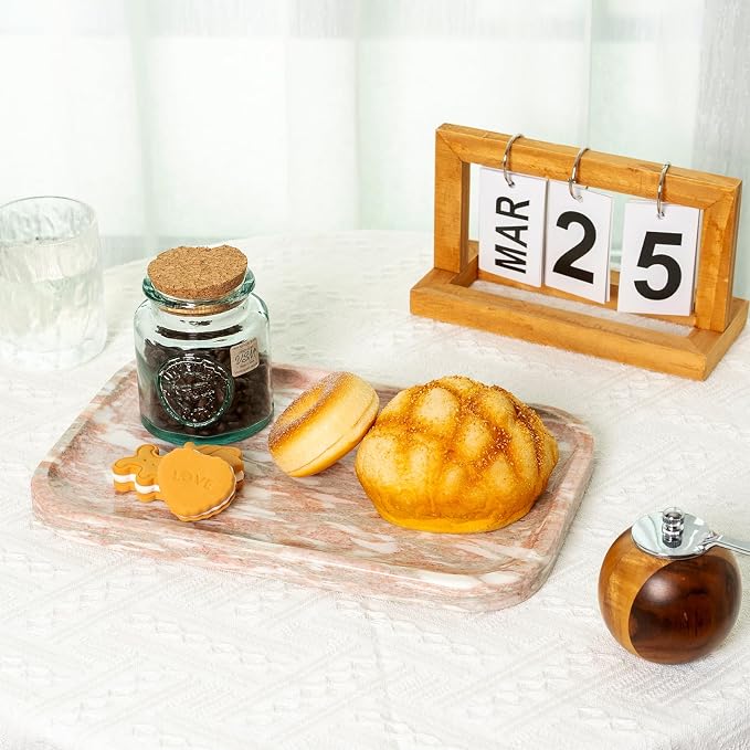 Marble Vanity Tray, Marble Bathroom Tray Countertop, Decorative Tray - Image 5
