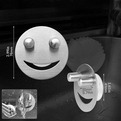 Sponge Holder For Kitchen Sink, Strong Suction Cup Mount, Stainless Steel - Image 5