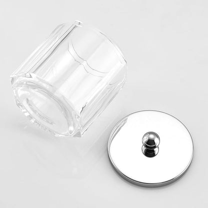 Clear Transparent Apothecary Octagional Shaped Glass Canister Jar - Image 6