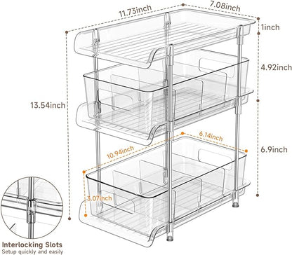 3 Tier Clear Bathroom Organizer - Image 3