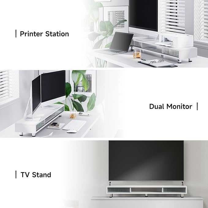 Fenge Dual Monitor Stand, 42.5inch Long Monitor Stands Riser - Image 5