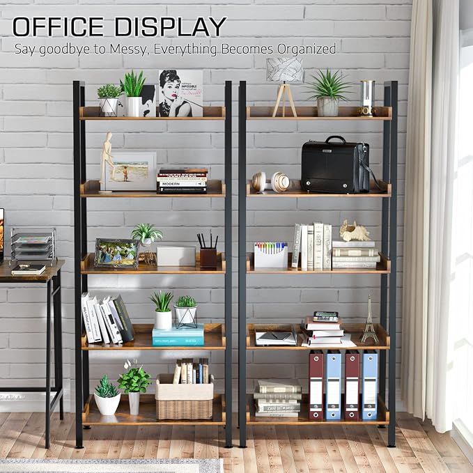 ASTARTH Ladder Shelf-5 Tier Bookshelves w/Open Shelf - Image 9