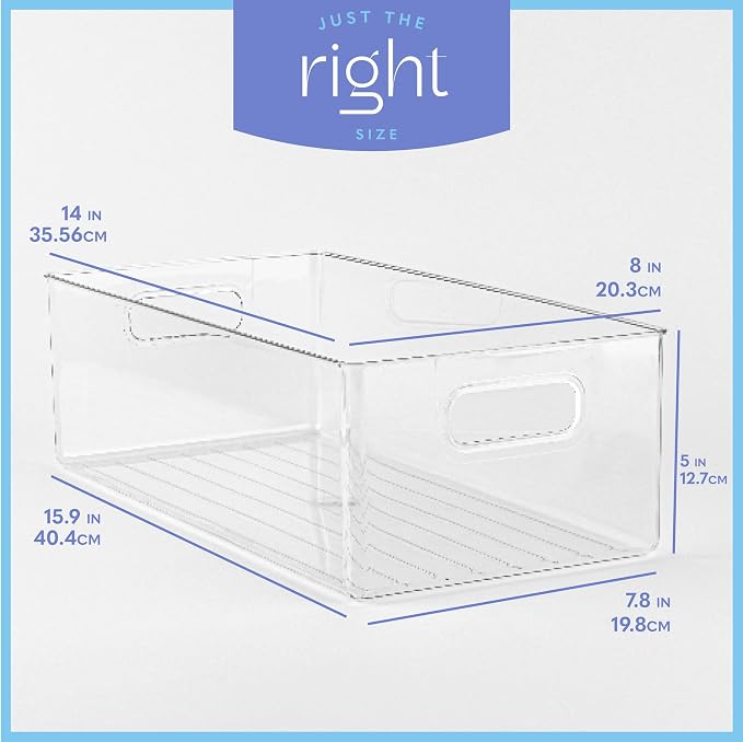 primebox Plastic Food Storage 2 Pack Clear Container Bin - Image 3