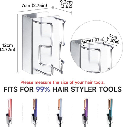 Hair Straightener Holder Wall Mounted, Hair Tool Organizer Stainless Steel - Image 5