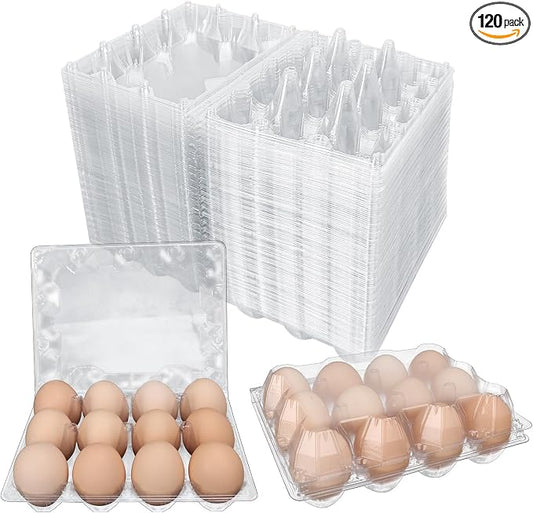120 Pack Bulk Egg Cartons, Egg Tray Carton Holder by KUKLIPJIM