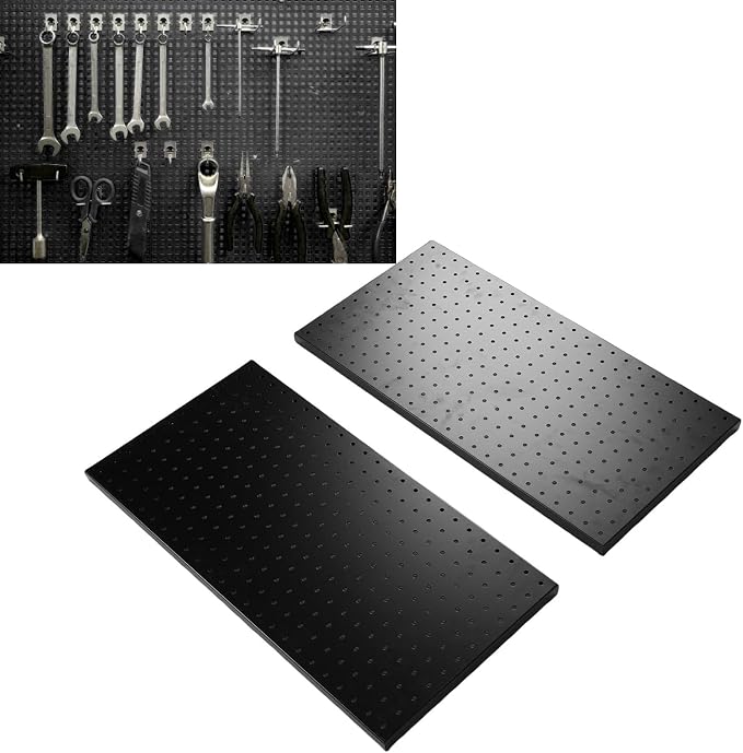 Hilitand Metal Pegboard Panels 2 Pack Heavy Duty Wall Mounted Tool Organizer - Image 4