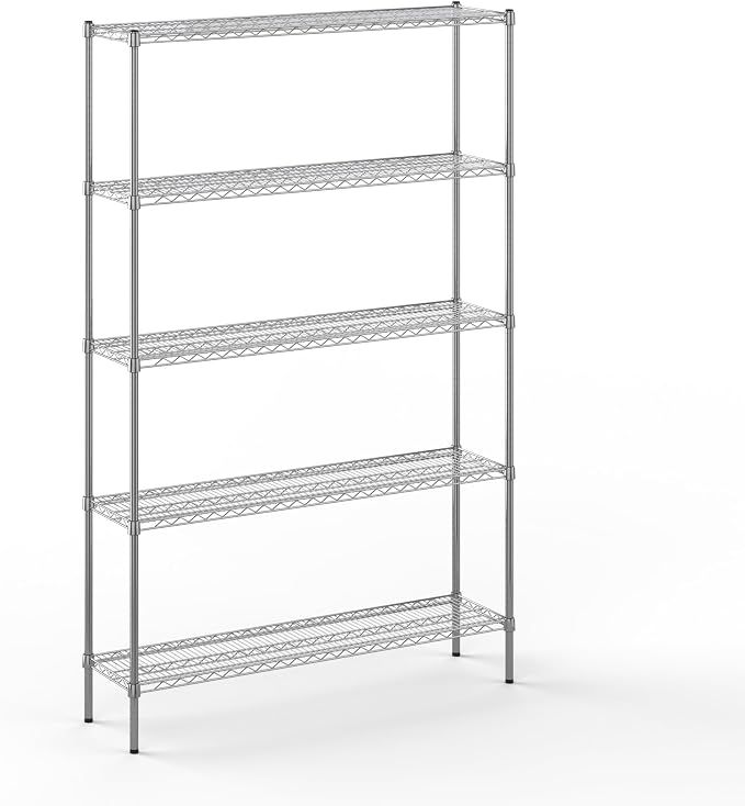 14" Deep x 54" Wide x 86" Height Wire Shelving Kit | 5-Tier | NSF Commercial by Regal+Altair